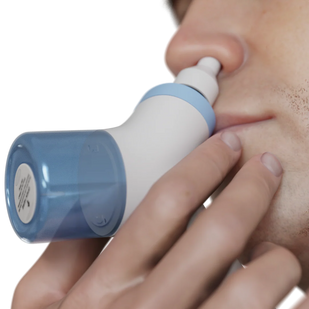 4. Place it on your nostril